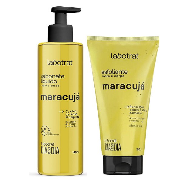 Sabonete Líquido + Esfoliante Rosto e Corpo Labotrat Maracujá