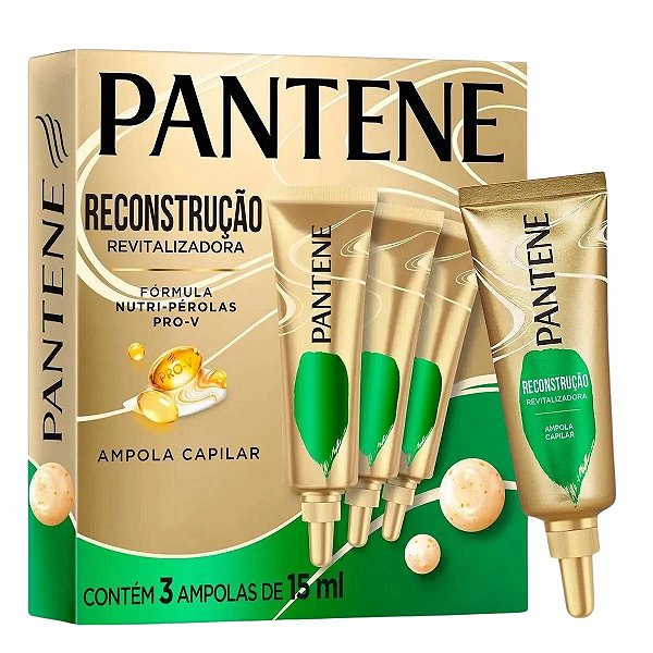 Kit Pantene Reconstrução: 3 Ampola Revitalizadora 15ml