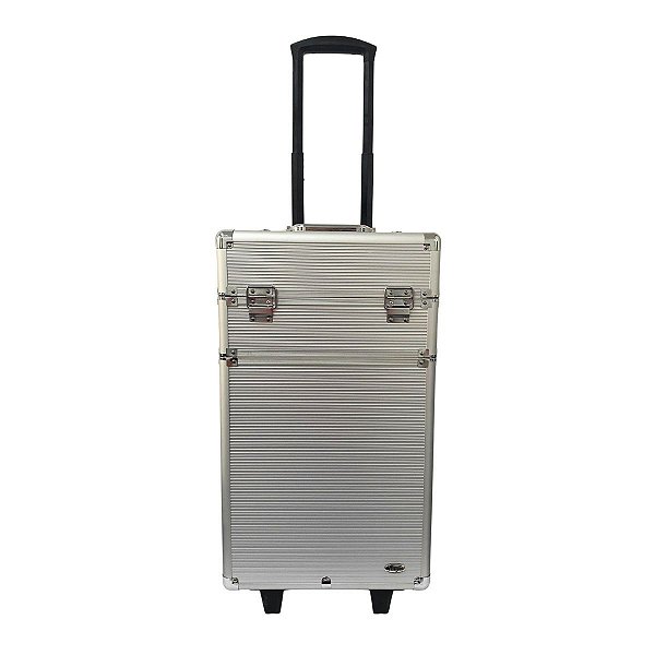 Maleta Carrinho Rubys 2 Andares e 2 Rodinhas Prata Fs-1204a
