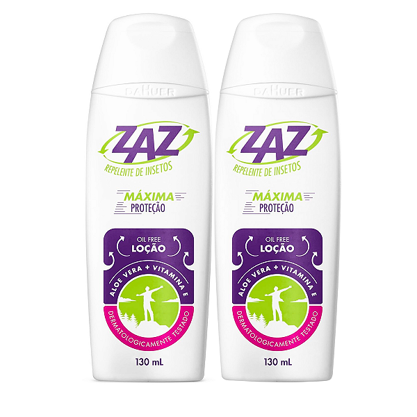 Kit Loção Repelente de Insetos Dahuer Zaz Maxima Proteção Com 2 130ml