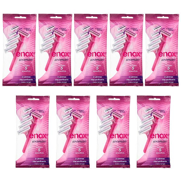 Kit Aparelho de Depilar Descartável Enox Gt-2 Woman Cód.1757 C/9