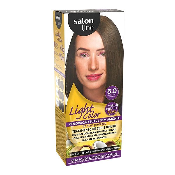 Coloração Suave Salon Line Light Color 5.0 Castanho Claro