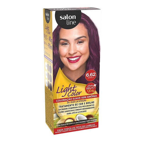 Coloração Suave Salon Line Light Color 6.62 Marsala