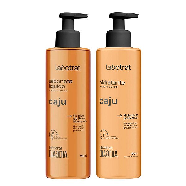 Sabonete Líquido + Hidratante Rosto e Corpo Labotrat Caju 190ml