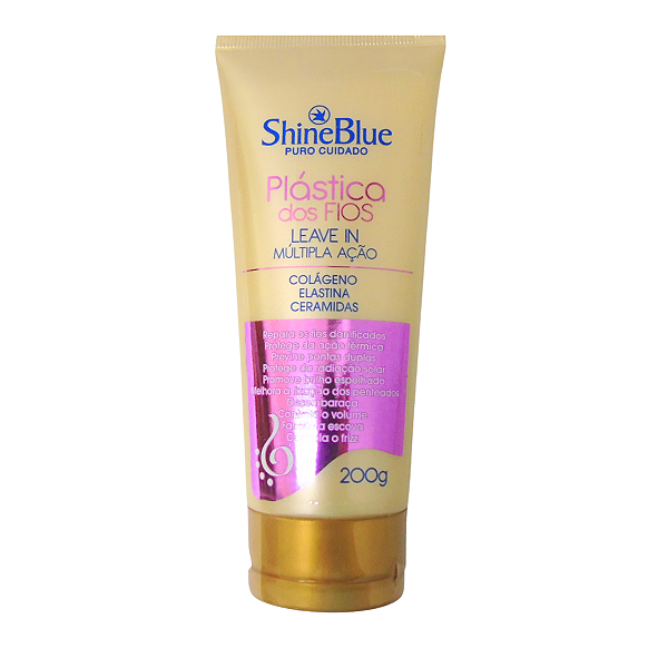Leave-in Shine Blue Plástica dos Fios Múltipla Ação 200ml