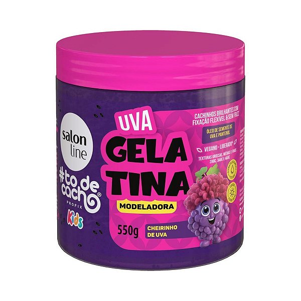 Gelatina Modeladora Salon Line Kids #todecacho Uva 550g