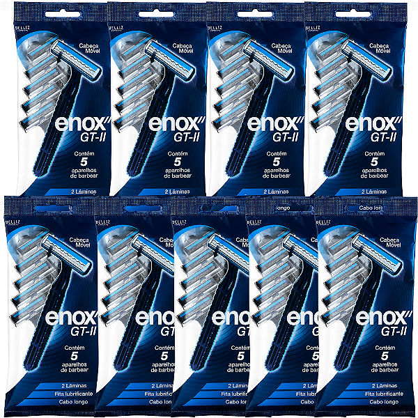 Kit Aparelho de Barbear Descartável Enox Gt-2 Cód.1758 C/9