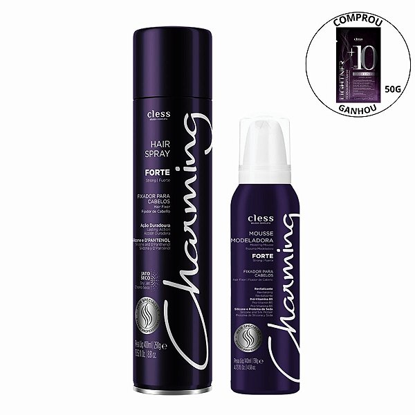 Kit Cless Charming Hair Spray Forte + Mousse Forte