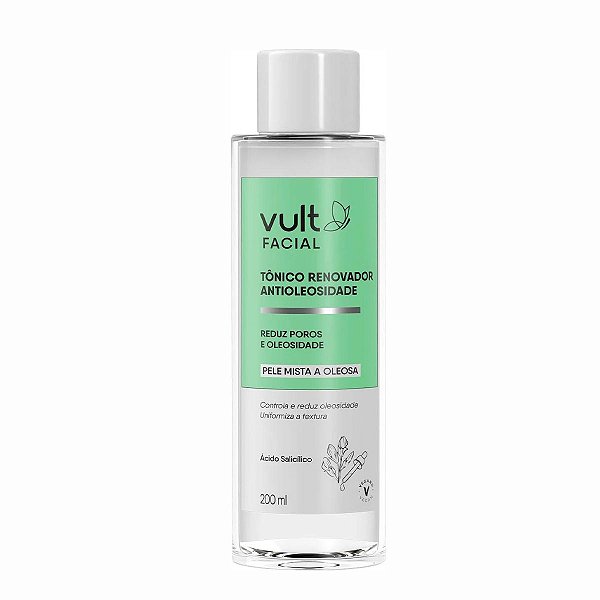 Tônico Renovador Antioleosidade Vult Facial 200ml
