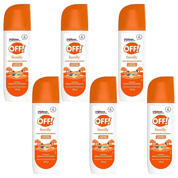 Kit Spray Repelente de Insetos Johnson Off! Family Com 6 170ml