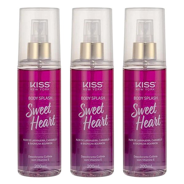 Kit Body Splash Kiss New York Sweet Heart Bs02b 200ml C/3