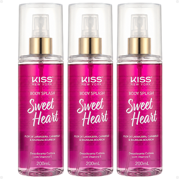 Kit Kiss New York Sweet Heart: 3 Body Spash 200ml