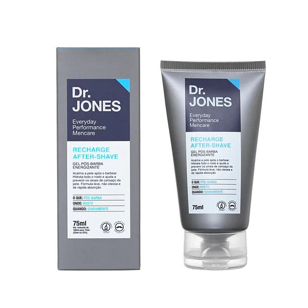 Gel Pós-barba Energizante Dr. Jones Recharge After-shave 75ml