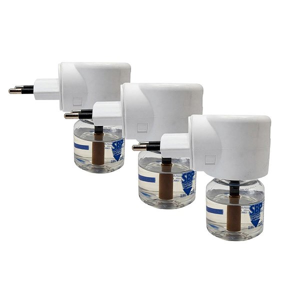 Kit Repelente Elétrico Líquido Sbp Cheiro Suave 32,9ml Com 3