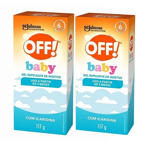 Kit Gel Repelente de Insetos Johnson Off! Baby Com 2 117g
