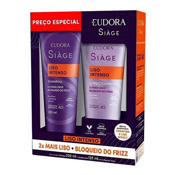 Kit Eudora Siáge Liso Intenso Com 2