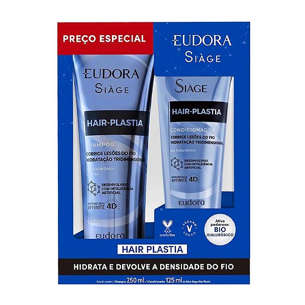 Kit Eudora Siáge Hair-Plastia Com 2