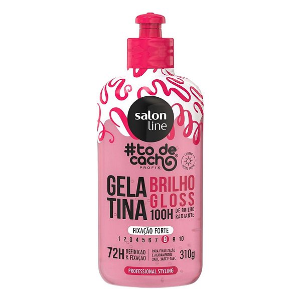 Gelatina Brilho Gloss Salon Line #todecacho Fixação Forte 310g