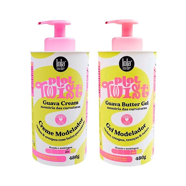 Creme Modelador Guava Cream + Gel Modelador Guava Butter Gel Lola Plot Twist 480g