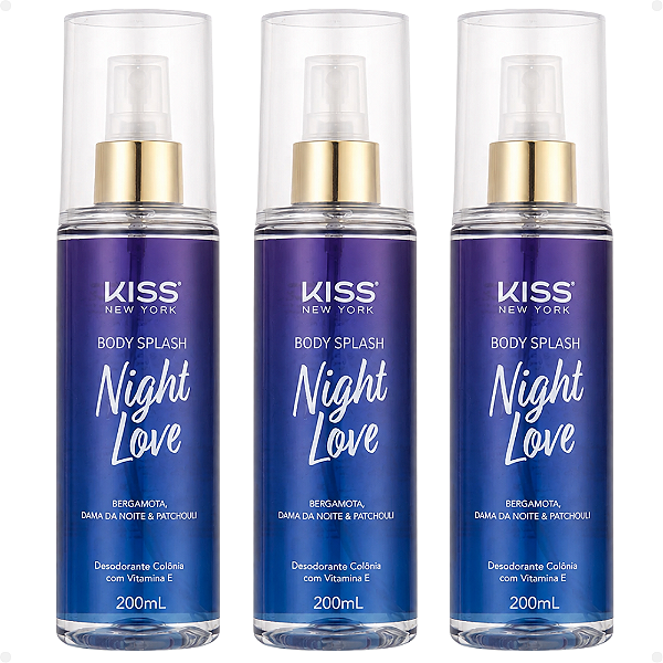 Kit Kiss New York Night Love: 3 Body Spash 200ml