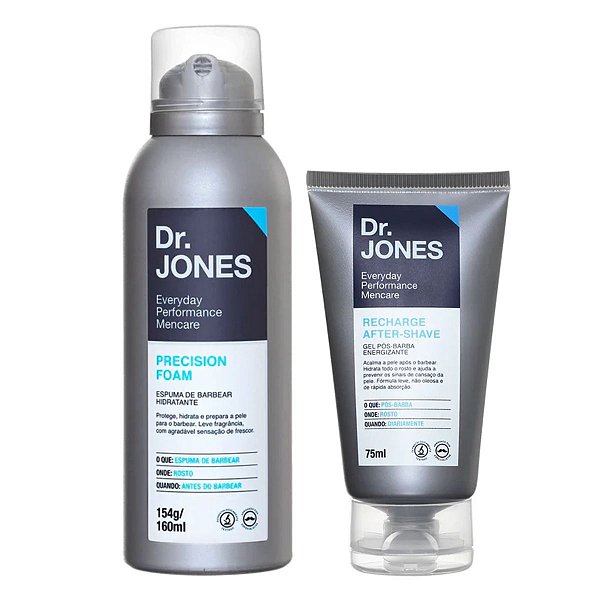 Espuma de Barbear + Gel Pós-barba Dr. Jones