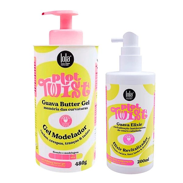 Gel Modelador Guava Butter Gel 480g + Elixir Revitalizador Guava Elixir 200ml Lola Plot Twist