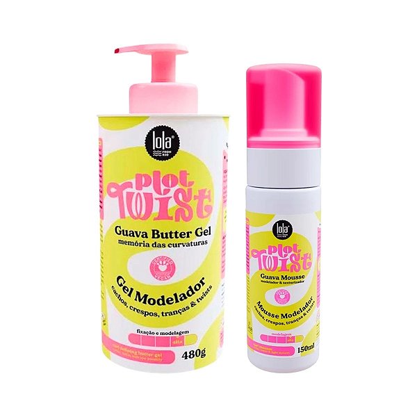 Gel Modelador Guava Butter Gel 480g + Mousse Modelador Guava Mousse 150ml Lola Plot Twist