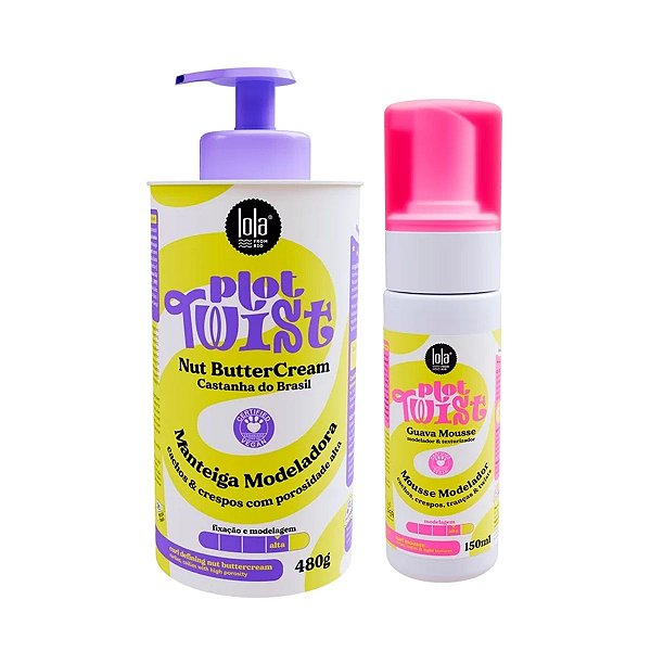 Manteiga Modeladora Nut Butter Cream 480g + Mousse Modelador Guava Mousse 150ml Lola Plot Twist
