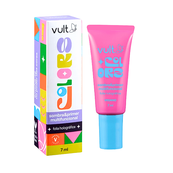 Sombra E Primer Multifuncional Vult Colors Folia Holográfica 7ml