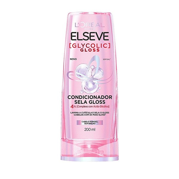Condicionador Sela Gloss Elseve Glycolic Gloss 200ml