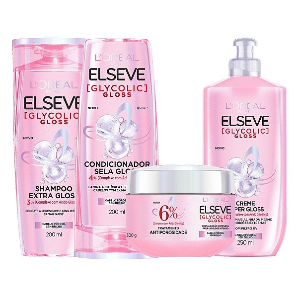 Kit Elseve Glycolic Gloss Com 4