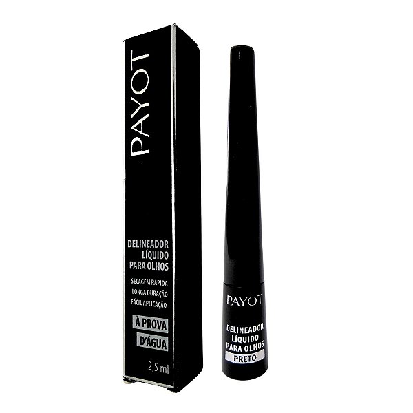 Delineador Líquido Para Olhos Payot Preto À Prova D'água 2,5ml