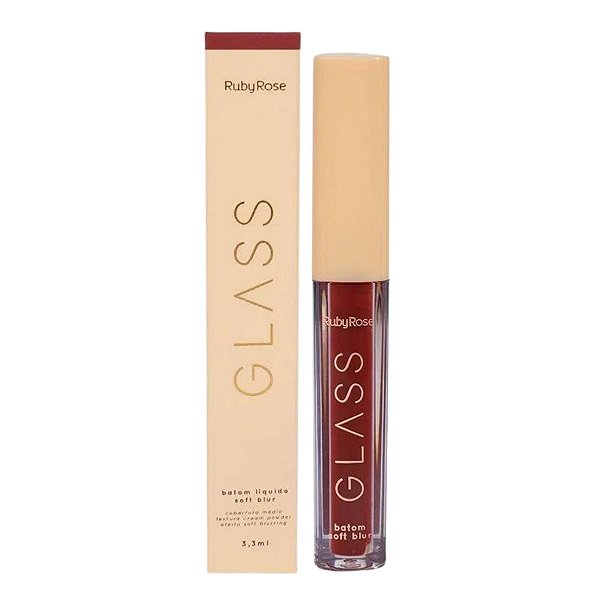 Batom Líquido Soft Blur Ruby Rose Glass Bg08 3,3ml