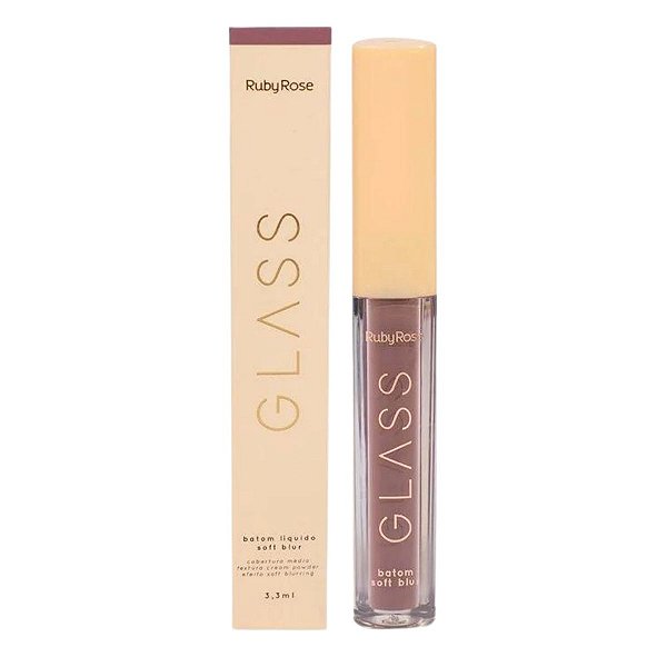 Batom Líquido Soft Blur Ruby Rose Glass Bg03 3,3ml