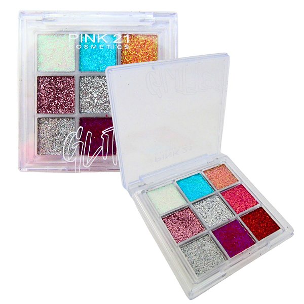 Paleta de Glitter Pink 21 Color 1 7,2g