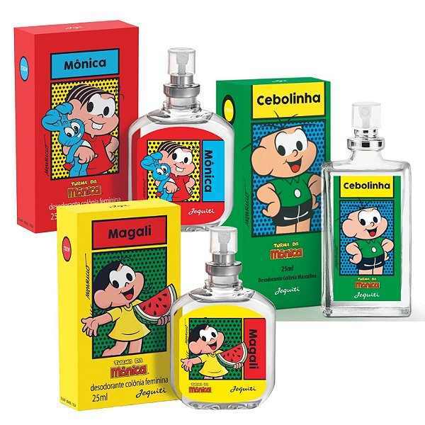 Kit Desodorante Colônia Jequiti Teen Turma da Mônica Com 3 25ml