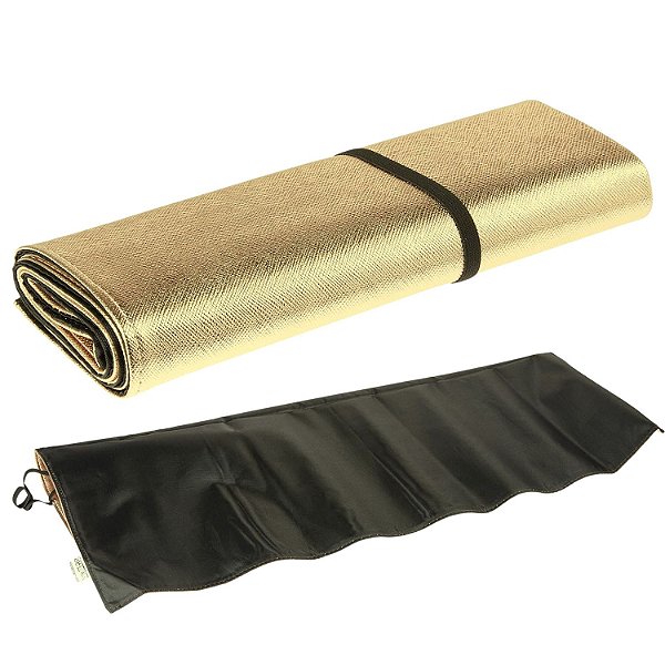 Tapete de Maquiagem Klass Vough Dourado Ref: Mkm-02
