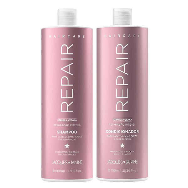 Shampoo + Condicionador Jacques Janine Hair Care Repair 750ml