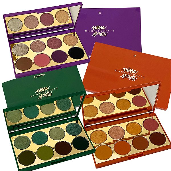 Kit Paleta de Sombras Eudora Niina Secrets Com 3 5,6g