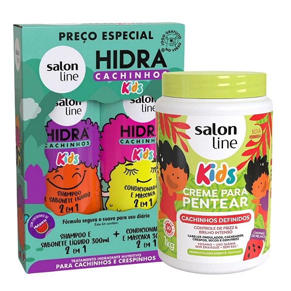 Kit Salon Line Hidra Cachinhos + Creme Melancia