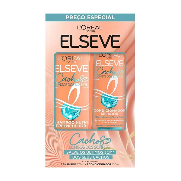 Kit Shampoo 375ml E Condicionador 170ml Elseve Cachos Dos Sonhos