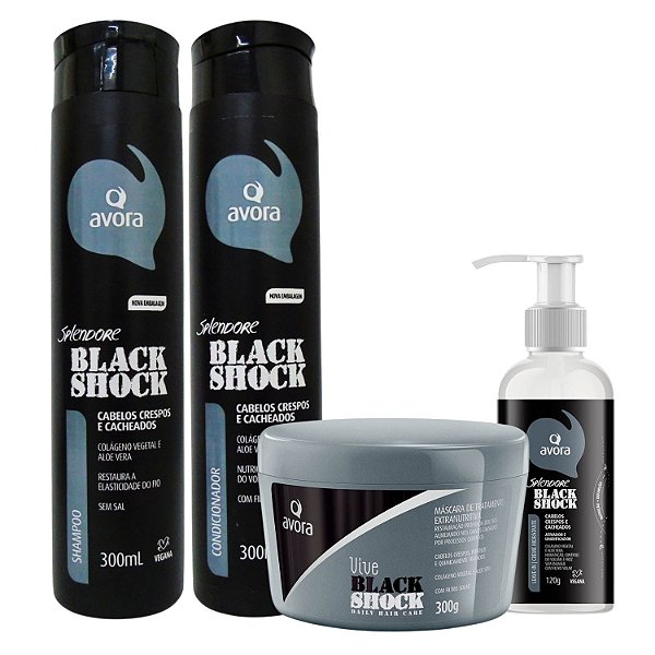 Kit Avora Splendore Black Shock Com 4
