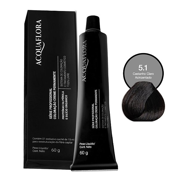 Coloração Acquaflora 5.1 Castanho Claro Acizentado 60g