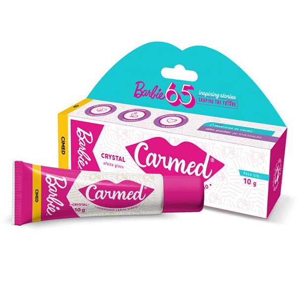 Hidratante Labial Carmed Barbie Crystal 10g