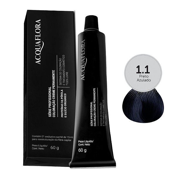 Coloração Acquaflora 1.1 Preto Azulado 60g
