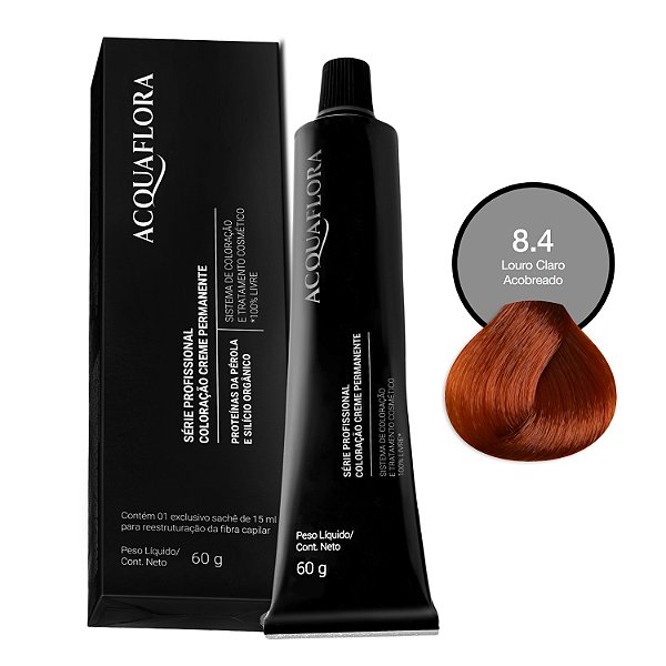 Coloração Creme Acquaflora 8.4 Louro Claro Acobreado 60g