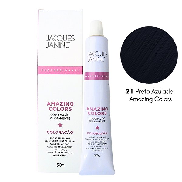 Coloração Jacques Janine 2.1 Preto Azulado 50g