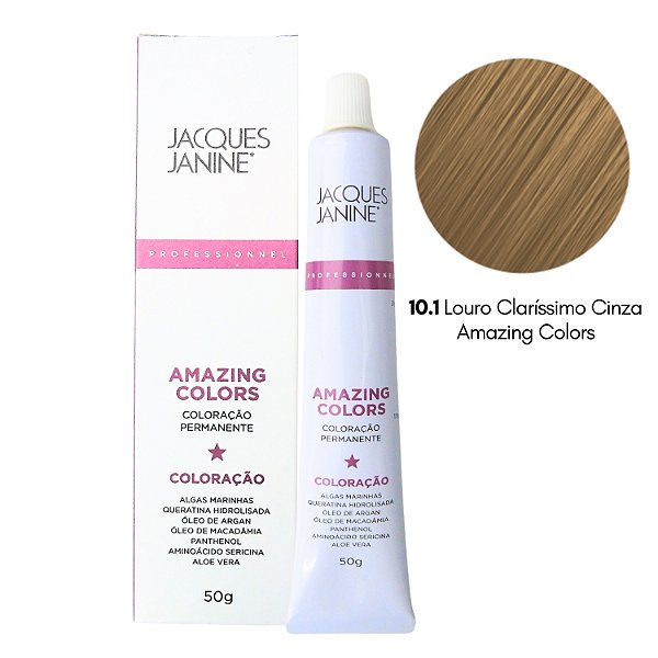 Coloração Jacques Janine 10.1 Louro Clarís. Cinza 50g