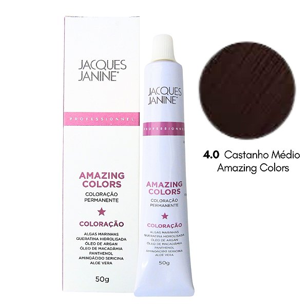 Coloração Jacques Janine 4.0 Castanho Médio 50g