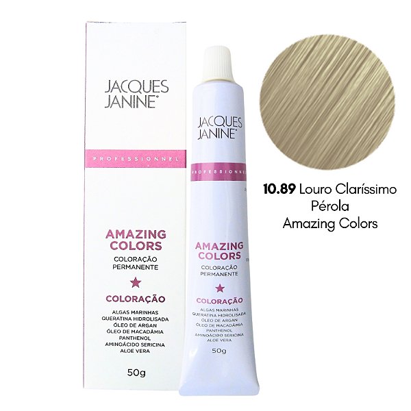 Coloração Jacques Janine 10.89 Louro Clarís. Pérola 50g